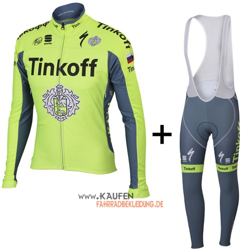 SaxoBank Langarmtrikot 2016 Und Lange Trägerhose Grün