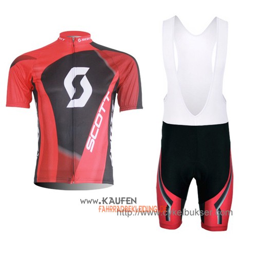 Scott Kurzarmtrikot 2013 Und Kurze Trägerhose Shwarz Und Rot