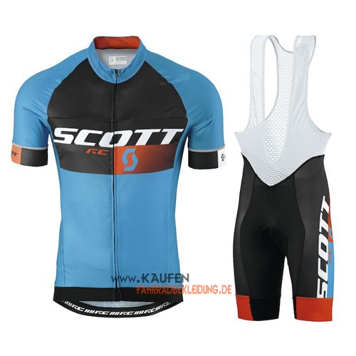 Scott Kurzarmtrikot 2015 Und Kurze Trägerhose Shwarz Und Blau