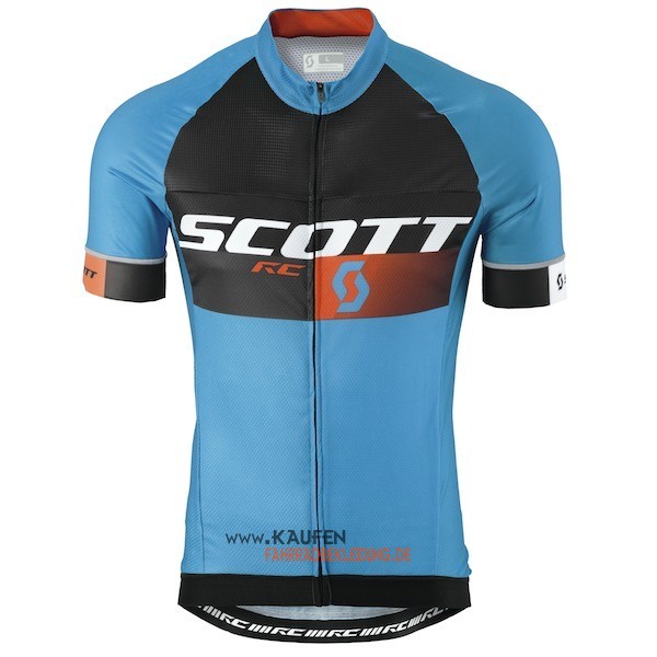 Scott Kurzarmtrikot 2016 Und Kurze Trägerhose Blau Und Shwarz