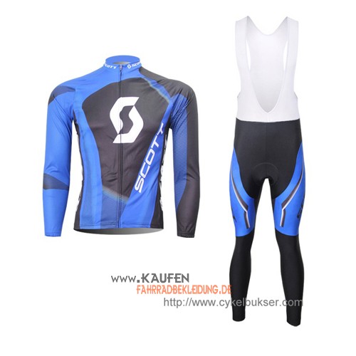 Scott Langarmtrikot 2013 Und Lange Trägerhose Shwarz Und Blau