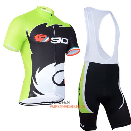 Sidi Kurzarmtrikot 2014 Und Kurze Trägerhose Shwarz Und Grün