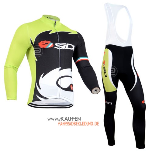 Sidi Langarmtrikot 2014 Und Lange Trägerhose Shwarz Und Grün