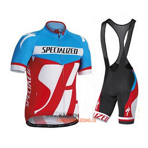 Specialized Kurzarmtrikot 2014 Und Kurze Trägerhose Blau Und Rot