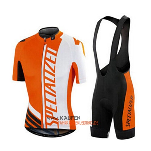 Specialized Kurzarmtrikot 2015 Und Kurze Trägerhose Weiß Und Ora