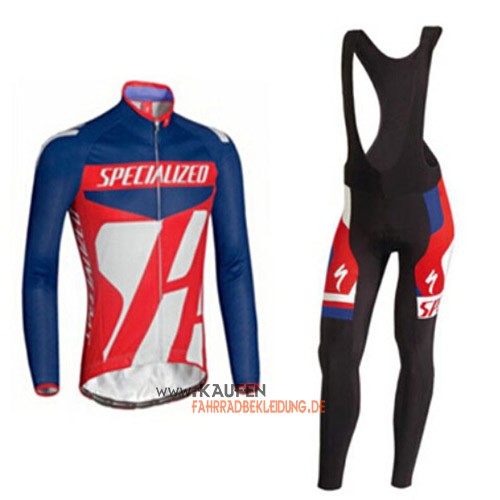 Specialized Langarmtrikot 2014 Und Lange Trägerhose Blau Und Rot