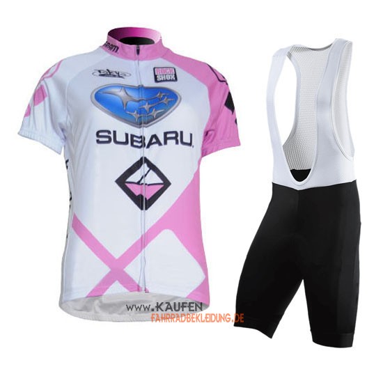 Frau Subaru Kurzarmtrikot 2011 Und Kurze Trägerhose Pink Und Wei