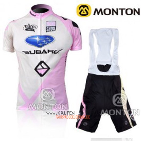 Frau Subaru Kurzarmtrikot 2011 Und Kurze Trägerhose Pink Und Wei