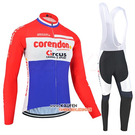 Corendon Circus Langarmtrikot 2019 und Lange Tragerhose Rot Wei Azul