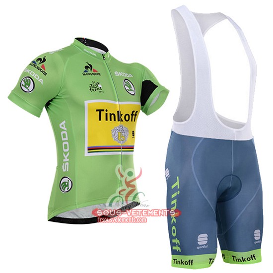 Tinkoff Kurzarmtrikot 2016 Und Kurze Tragerhose Grun Und Shwarz