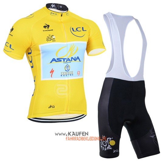 Tour De France Kurzarmtrikot 2014 Und Kurze Trägerhose lider ast