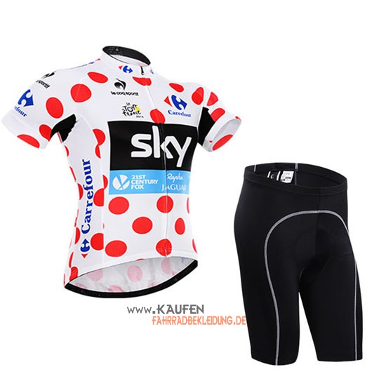 Tour De France Kurzarmtrikot 2015 Und Kurze Trägerhose lider sky