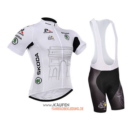 Tour De France Kurzarmtrikot 2015 Und Kurze Trägerhose Weiß