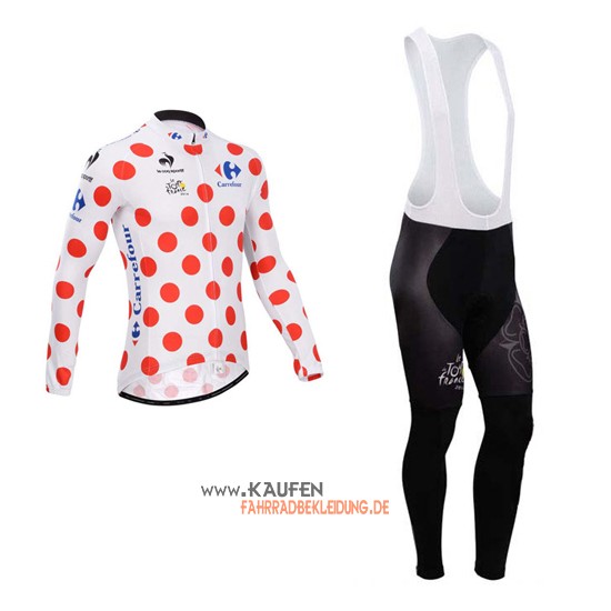 Tour De France Langarmtrikot 2014 Und Lange Trägerhose Weiß Und