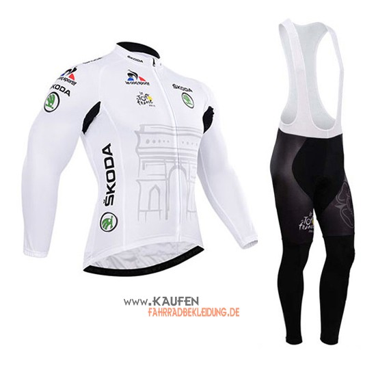 Tour De France Langarmtrikot 2015 Und Lange Trägerhose Weiß