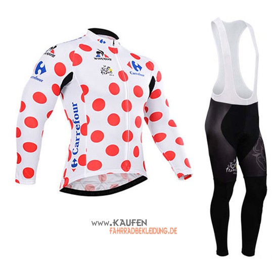 Tour De France Langarmtrikot 2015 Und Lange Trägerhose Weiß Und