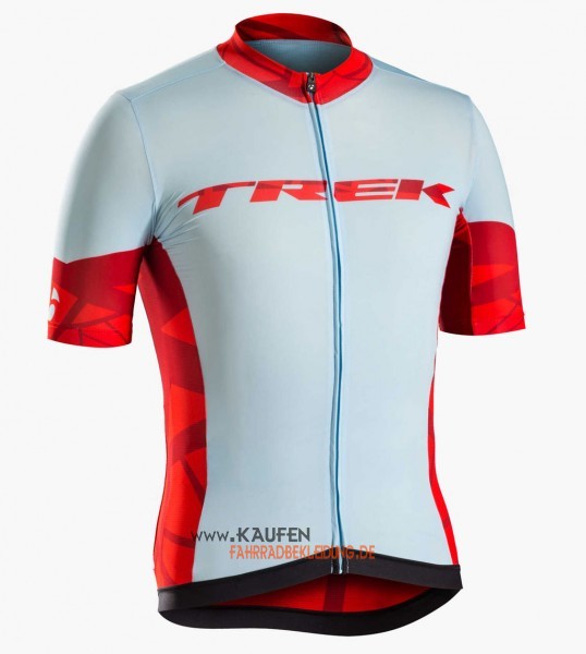 Trek Kurzarmtrikot 2016 Und Kurze Trägerhose Blau Und Rot