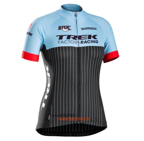 Trek Kurzarmtrikot 2016 Und Kurze Trägerhose Blau Und Shwarz