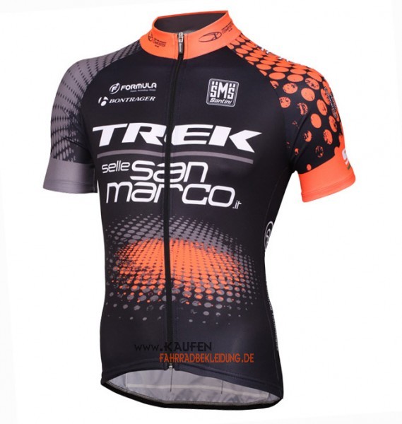 Trek Kurzarmtrikot 2016 Und Kurze Trägerhose Orange Und Shwarz