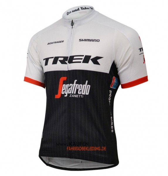 Trek Kurzarmtrikot 2016 Und Kurze Trägerhose Weiß Und Shwarz