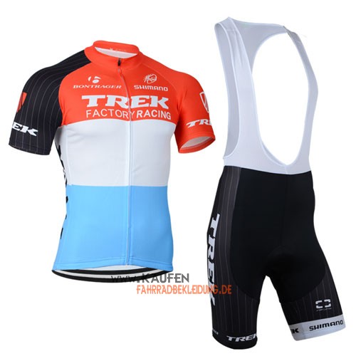 Trek Factory Kurzarmtrikot 2015 Und Kurze Trägerhose Orange Und