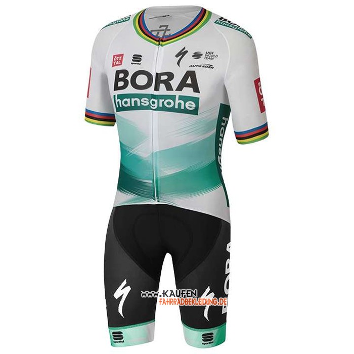 UCI Weltmeister Bora Kurzarmtrikot 2020 und Kurze Tragerhose Wei Grun