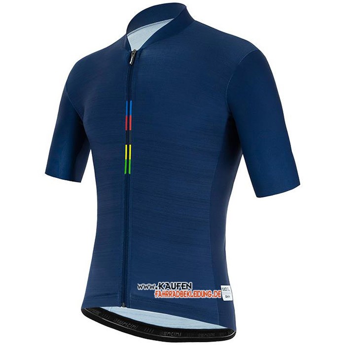 UCI Kurzarmtrikot 2020 und Kurze Tragerhose Tief Blau