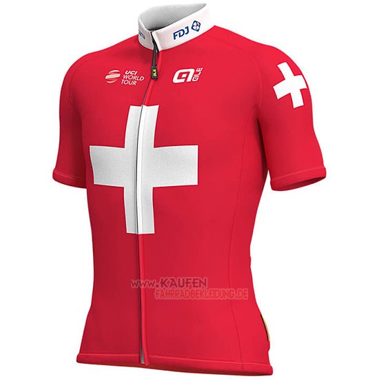 Groupama FDJ Kurzarmtrikot 2019 und Kurze Tragerhose Campione Schweiz