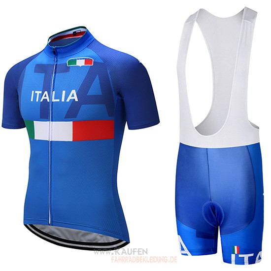 Italien Kurzarmtrikot 2018 Und Kurze Tragerhose Blau