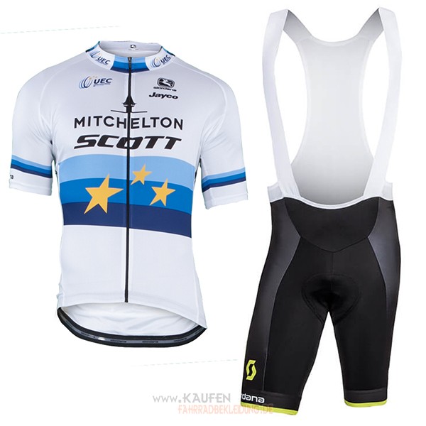 Mitchelton Scott Campione Europa Kurzarmtrikot 2018 und Kurze Tragerhose