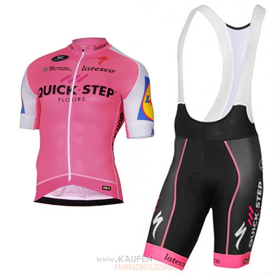 Quick Step Kurzarmtrikot 2017 Und Kurze Tragerhose Rosa