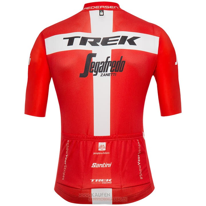 Trek Segafredo Campione Danimarca Kurzarmtrikot 2018 und Kurze Tragerhose