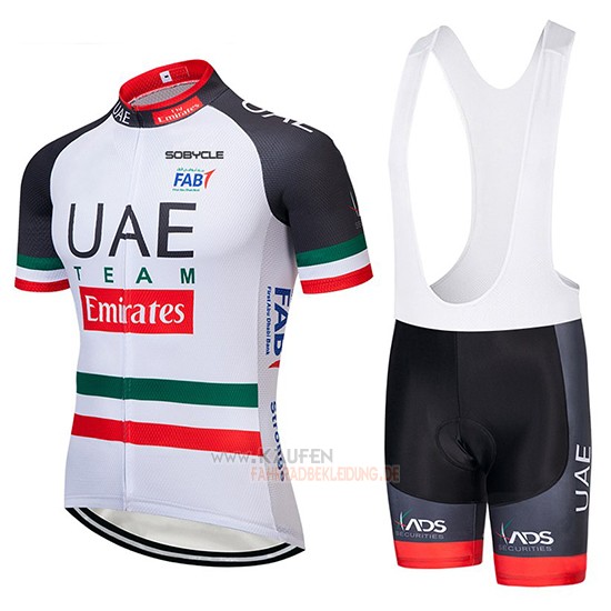 UCI Mondo Campione Uae Kurzarmtrikot 2019 und Kurze Tragerhose Wei Shwarz Rot