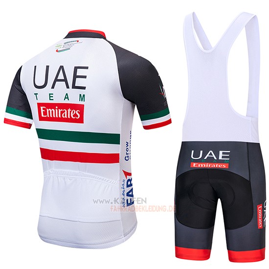 UCI Mondo Campione Uae Kurzarmtrikot 2019 und Kurze Tragerhose Wei Shwarz Rot