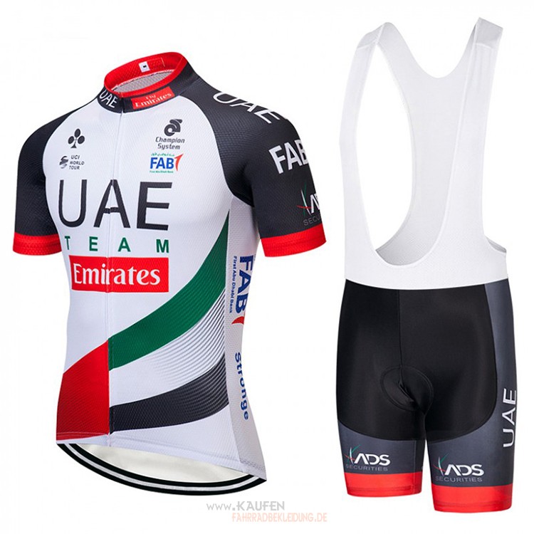 UCI Mondo Champion UAE Kurzarmtrikot 2018 Und Kurze Tragerhose Wei