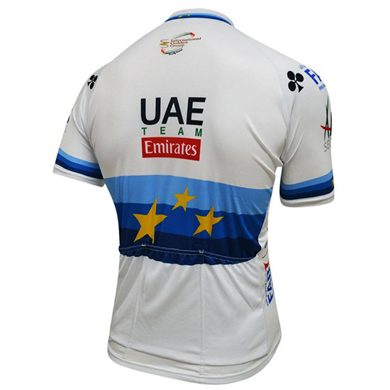 UCI World Champion Leader UAE Kurzarmtrikot 2018 und Kurze Tragerhose Lite Wei