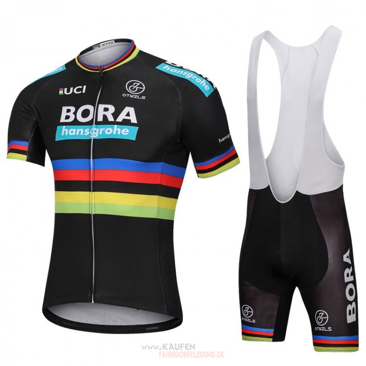 Uci Mondo Campione Bora Kurzarmtrikot 2018 Und Kurze Tragerhose Shwarz