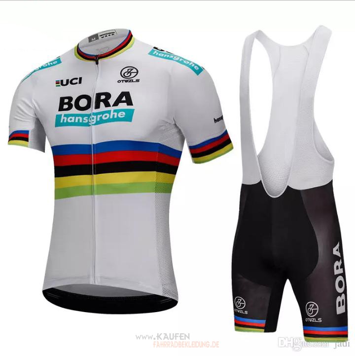 Uci Mondo Campione Bora Kurzarmtrikot 2018 Und Kurze Tragerhose Wei