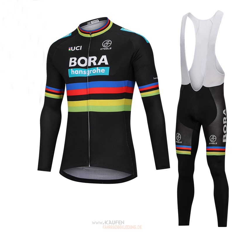 Uci Mondo Campione Bora Langarmtrikot 2018 Und Lange Tragerhose Shwarz