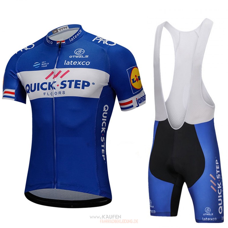 Uci Mondo Campione Quick Step Floors Kurzarmtrikot 2018 Und Kurze Tragerhose Blau