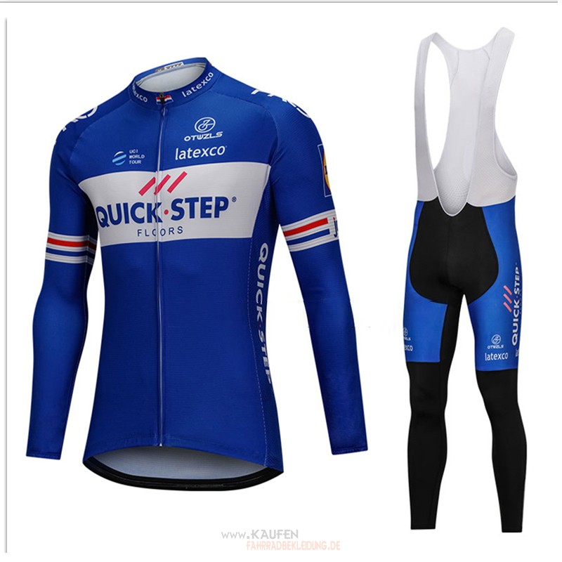 Uci Mondo Campione Quick Step Floors Langarmtrikot 2018 Und Lange Tragerhose Blau