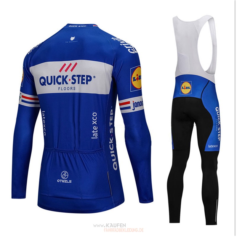 Uci Mondo Campione Quick Step Floors Langarmtrikot 2018 Und Lange Tragerhose Blau