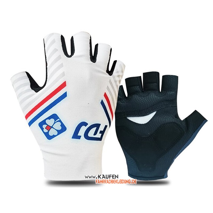 Groupama-FDJ Kurze Handschuhe 2021 Wei