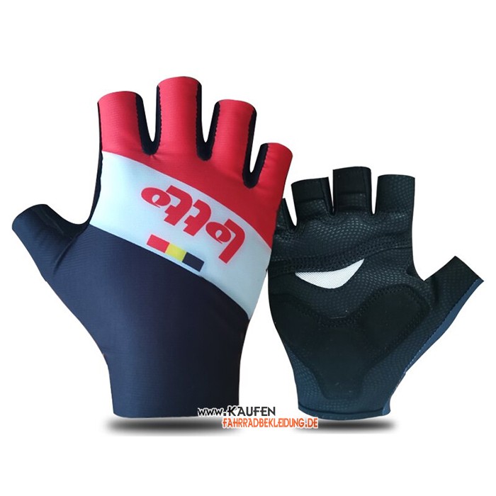 Lotto Soudal Kurze Handschuhe 2021 Rot Wei Shwarz