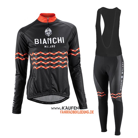 Frau Bianchi Langarmtrikot 2016 Und Lange Tragerhose Shwarz Und Orange