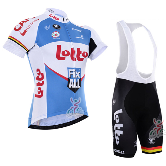 Lotto Soudal Kurzarmtrikot 2016 Und Kurze TrägerhoseWeiß Und Bl