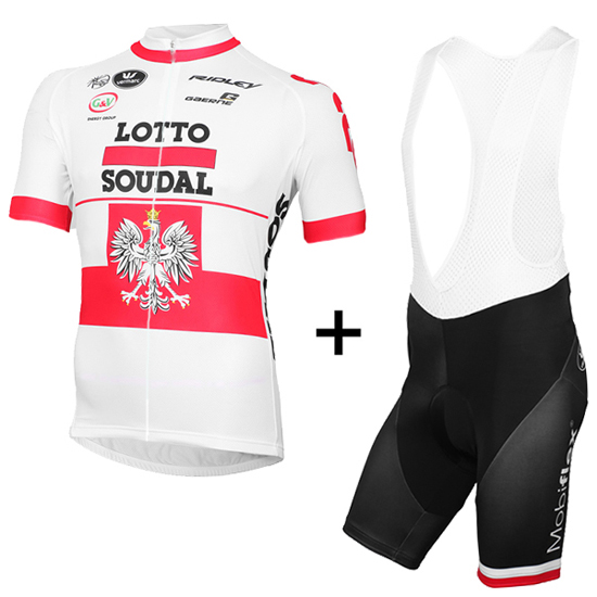 Lotto Soudal Kurzarmtrikot 2016 Und Kurze TrägerhoseWeiß Und Ro