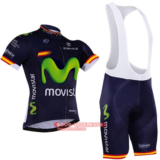 Movistar Team Kurzarmtrikot 2017 Und Kurze Tragerhose Grun Und Blau