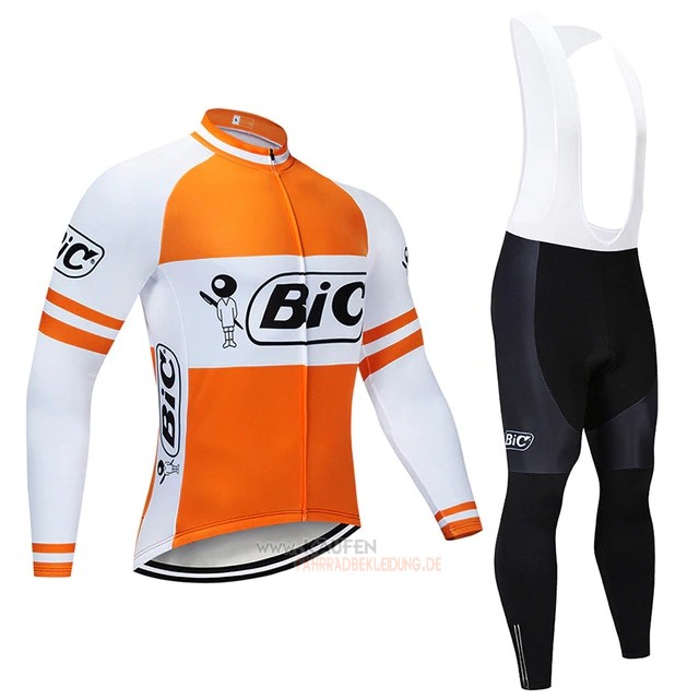 Bic Langarmtrikot 2019 und Lange Tragerhose Wei Orange