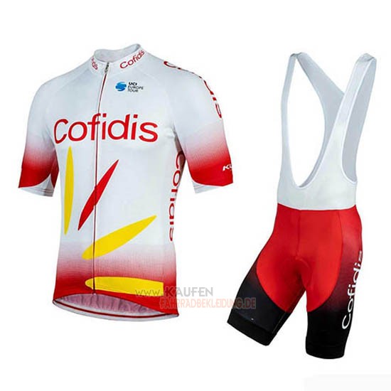 Cofidis Kurzarmtrikot 2019 und Kurze Tragerhose Rot Wei